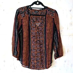 Lucky brand sheer print tunic M